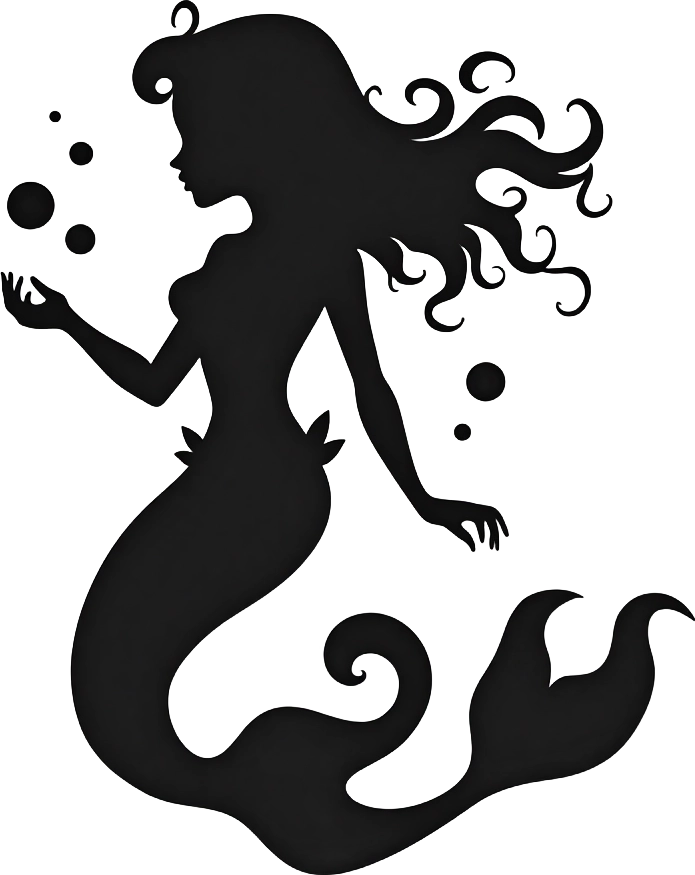 Mystical Mermaid Silhouette